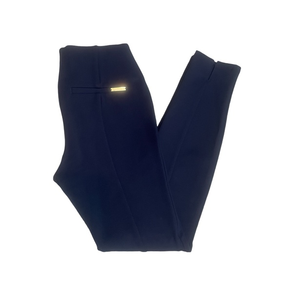 Lilly Pulitzer Small Black Pull On Elastic Waist Skinny Pants Rear Pockets - Pi - Picture 1 of 9